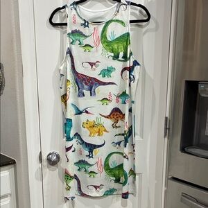 Dinosaur Print Sleeveless Dress